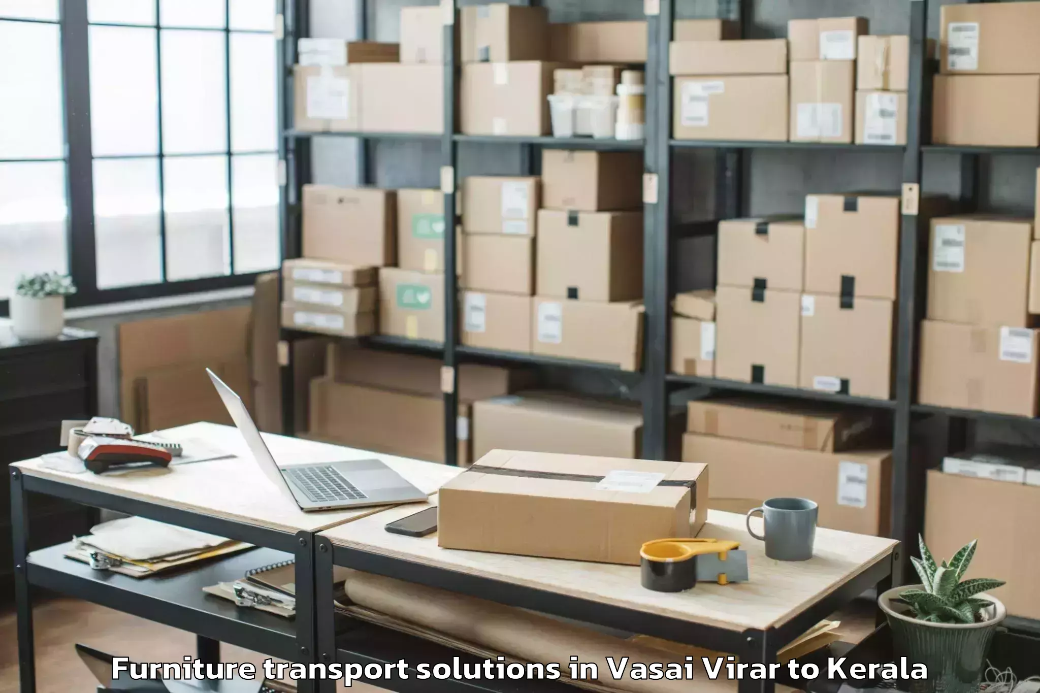 Affordable Vasai Virar to Attingal Furniture Transport Solutions